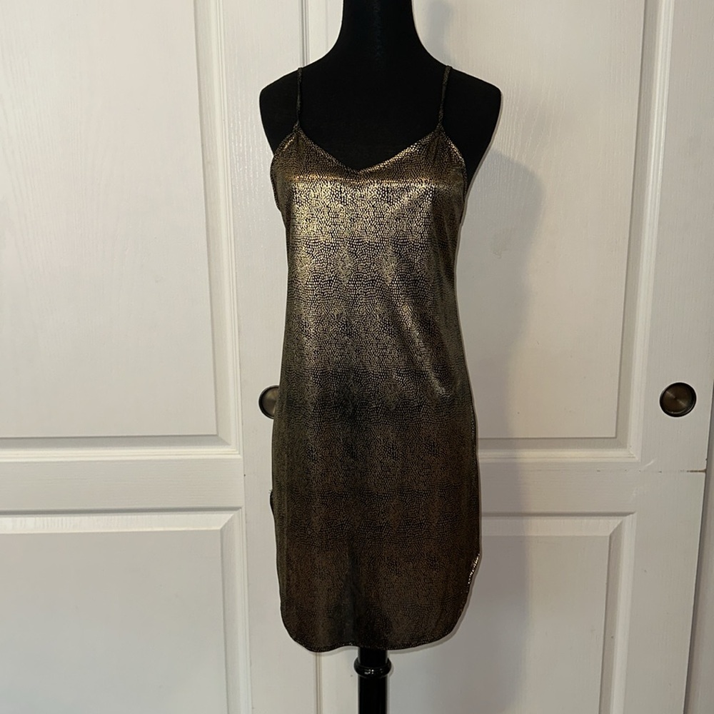 VINTAGE GOLD CAMI TANK DRESS